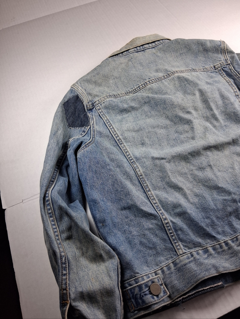 Allsaints Y2K Distressed Jean Jacket Womens Size U.S-8 - Picture 15 of 16